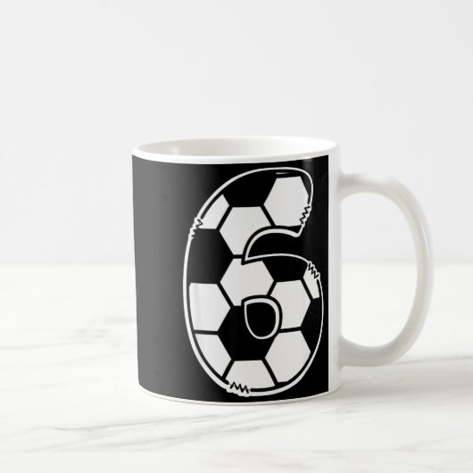 Fußball Nummer 6 Kinder Geburtstag Fußball Mathema Kaffeetasse (Rechts)