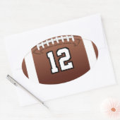 Fußball-Nummer Ovaler Aufkleber (Umschlag)