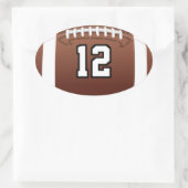 Fußball-Nummer Ovaler Aufkleber (Tasche)