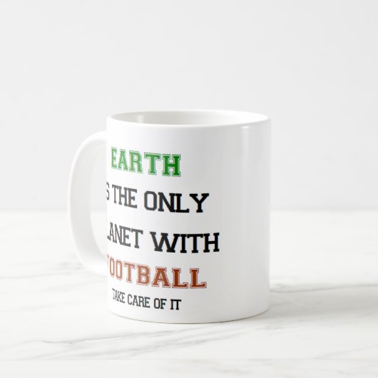 Fußball, nur Erde Kaffeetasse (Vorderseite Links)