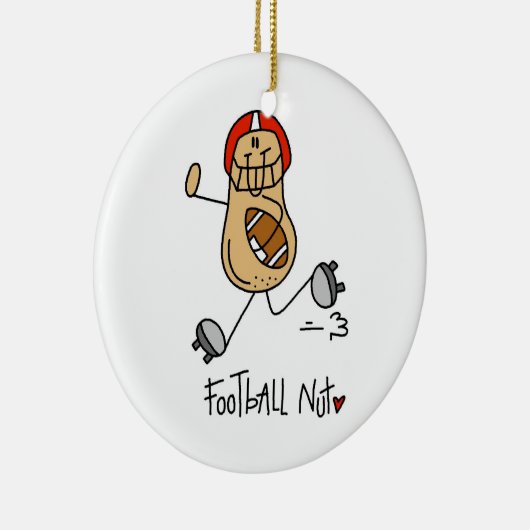 Fußball-Nut-T - Shirt und -Geschenke Keramikornament (Rechts)