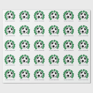 Fußball O'Clock – Fokussiert bis zum Ende   Fußbal Geschenkpapier