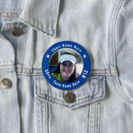 Fußball oder alle Sportarten Foto blau Button