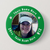 Fußball oder alle Sportarten Foto grün Button (Vorderseite)