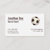 Fußball- oder European Football Coach Business Car Visitenkarte (Vorderseite)