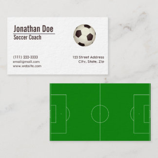 Fußball- oder European Football Coach Business Car Visitenkarte