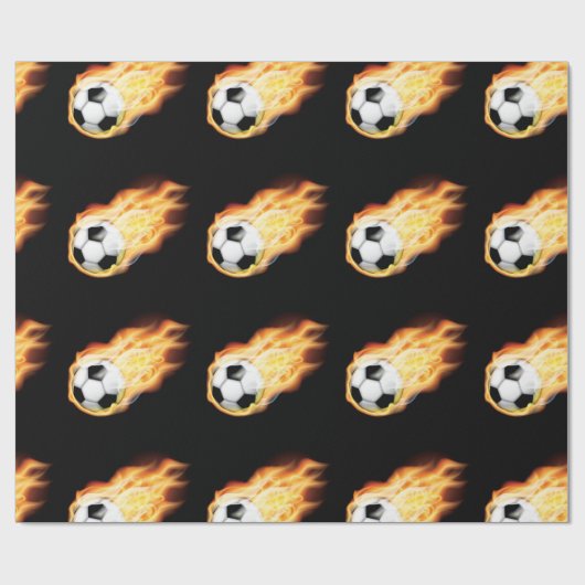 Fußball oder Fußball Geschenkpapier (Flach)