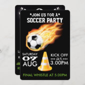 Fußball oder Fußball-Party Einladung (Vorne/Hinten)