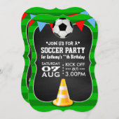 Fußball- oder Fußball-Party-Halbpension Einladung (Vorne/Hinten)