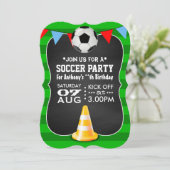 Fußball- oder Fußball-Party-Halbpension Einladung (Stehend Vorderseite)