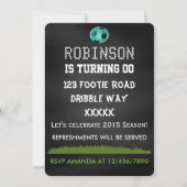 Fußball- oder Fußball-Party-Halbpension Einladung (Rückseite)