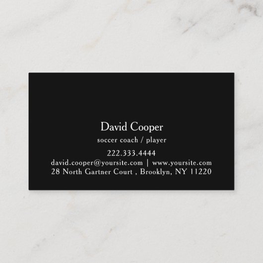 Fußball oder Fußball-Trainer-oder Visitenkarte (Rückseite)