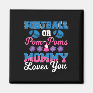 Fußball oder Pom Pom Mommy Lieben Sie - Fußball Ge Magnet