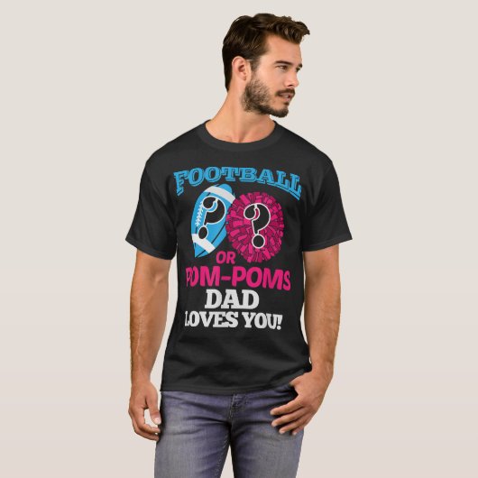 Fußball oder Pom Pom Vater Lieben Sie Cheerleader T-Shirt (Vorne ganz)