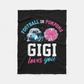 Fußball oder Pom Poms Gigi Lieben Sie Baby Geschle Fleecedecke (Vorderseite)