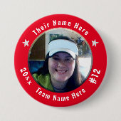 Fußball oder Sportsport Spirit Foto Rot Button (Vorderseite)