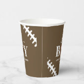 Fußball Oh Boy Brown White Baby Dusche Pappbecher (Rechts)