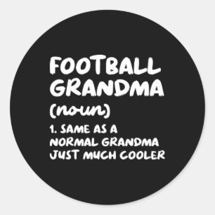 Fußball-Oma Definition Funny Runder Aufkleber