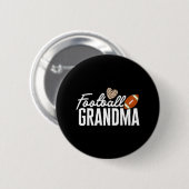 Fußball-Oma Football Spieler Leopard Fußball Button (Vorne & Hinten)