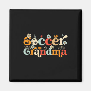 Fußball-Oma für Frauen Wildblume Mütter Tag Bo Magnet