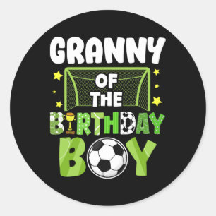 Fußball Oma Geburtstag Junge Party Fußball Familie Runder Aufkleber