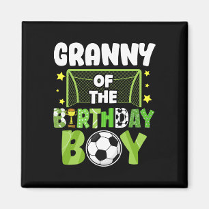 Fußball-Oma-Geburtstagsjunge-Party-Fußball-Familie Magnet