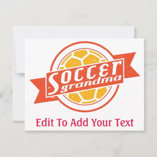 Fußball-Oma Grußkarte (Vorderseite)