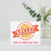 Fußball-Oma Grußkarte (Stehend Vorderseite)