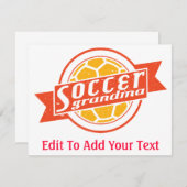 Fußball-Oma Grußkarte (Vorne/Hinten)