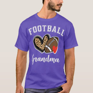 Fußball-Oma Leopard Herz Großmutter  T-Shirt