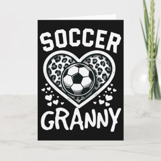 Fußball Oma Leopard Herz Oma Fußballspielerin  Karte