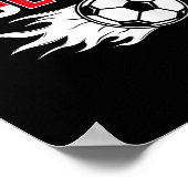 Fußball Oma Leopard Muttertag  Poster (Ecke)