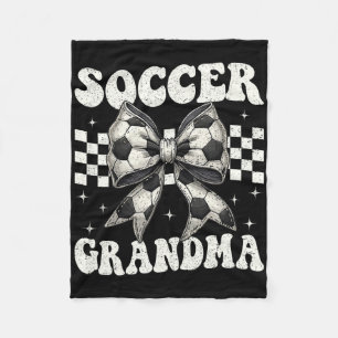 Fußball Oma Lustige Kokette Schleife Fußball Oma  Fleecedecke
