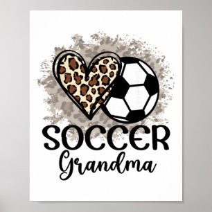 Fußball Oma Lustiges Leopard Herz Stolze Fußball O Poster