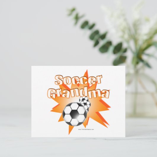 Fußball-Oma Postkarte (Stehend Vorderseite)