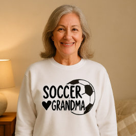Fußball-Oma-Shirt - Niedliches Herz- und Balldesig Sweatshirt
