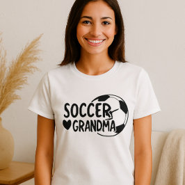 Fußball-Oma-Shirt - Niedliches Herz- und Balldesig T-Shirt