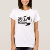 Fußball-Oma-Shirt - Niedliches Herz- und Balldesig T-Shirt (Vorderseite)