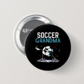 Fußball-Oma-Spiel Fußll-Match-Spieler Großmutter Button (Vorne & Hinten)