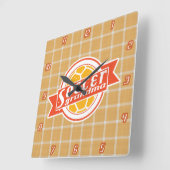 Fußball-Oma-Uhr Quadratische Wanduhr (Winkel)