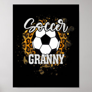 Fußball-Oma Vintage-Fußball-Familie-Matching-T-Shi Poster
