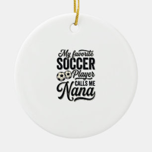 Fußball-Oma Vintage-Gravur Familie Spieler-Shirt_ Keramik Ornament