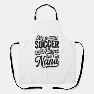 Fußball-Oma Vintage-Gravur Familie Spieler-Shirt_ Schürze