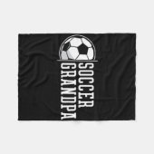 Fußball Opa Großvater Fleecedecke (Vorderseite (Horizontal))