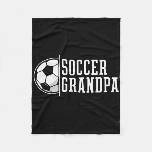 Fußball Opa Großvater Fleecedecke (Vorderseite)