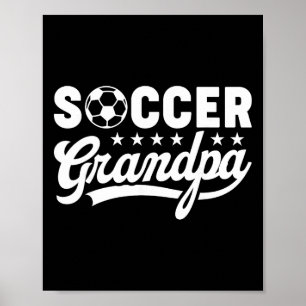 Fußball-Opa Lustiger Sport Papa Vintage Humor  Poster