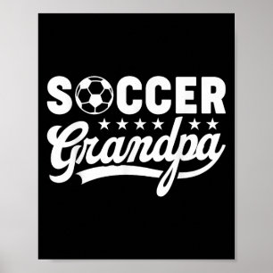 Fußball-Opa Lustiger Sport Papa Vintage Humor Poster