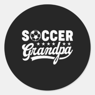 Fußball-Opa Lustiger Sport Papa Vintage Humor Runder Aufkleber