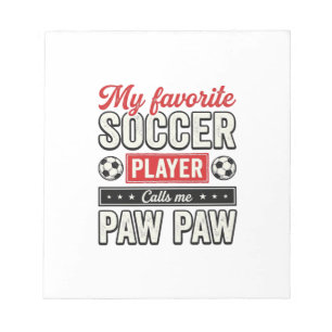 Fußball-Opa-Opa-vintage-Spieler-Opa-Shirt-Design Notizblock