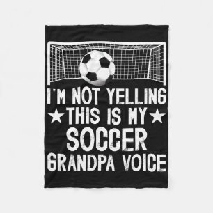 Fußball-Opa Stimme Opa eines Fußballspielers Großv Fleecedecke